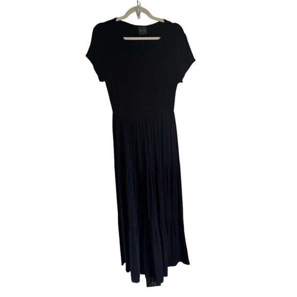 Olivia Rae Tiered Maxi Dress Made in USA Black Size XL - Picture 2 of 10
